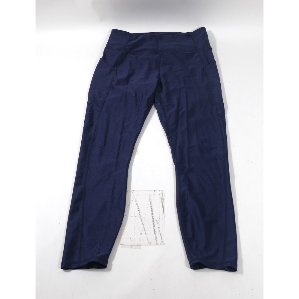 Fabletics Leggings Womens M Navy Blue High Rise PowerHold Pocket Athletic Pants